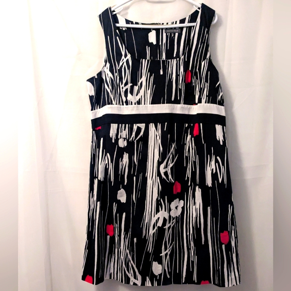 Black & White & Red Sheath Dress - Additional Elle